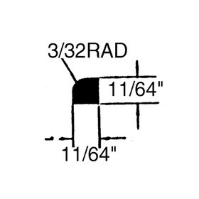 11/64in x 11/64in | Staple Type Panel and Glass Retainer