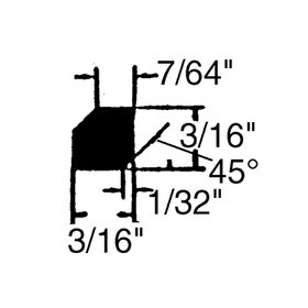 3/16in x 3/16in | Staple Type Panel and Glass Retainer