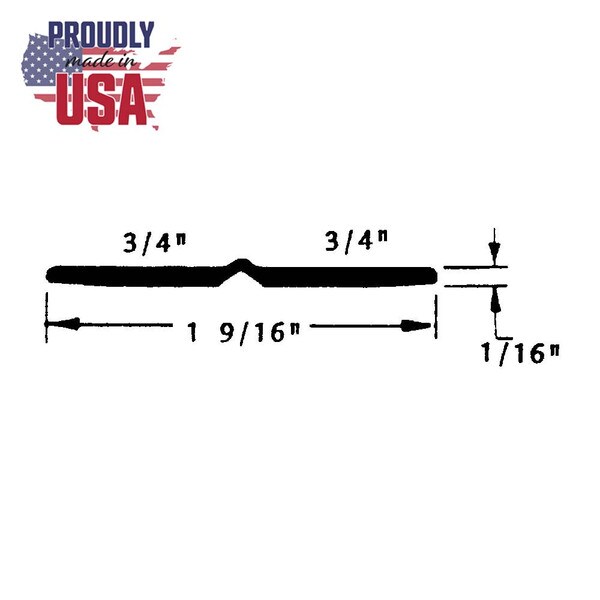 3/4in | Flat Polypro Plastic Hinge