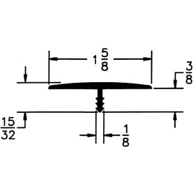 1-5/8in Flexible Polyethylene | Center Barb Tee Moulding