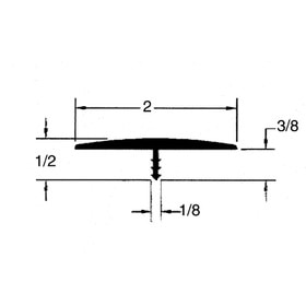 2in Flexible Polyethylene | Center Barb Tee Moulding