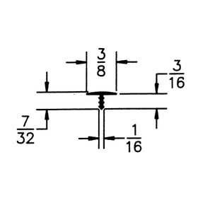 3/8in Flexible Polyethylene | Center Barb Tee Moulding