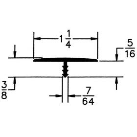 1-1/4in Flexible Polyethylene | Center Barb Tee Moulding
