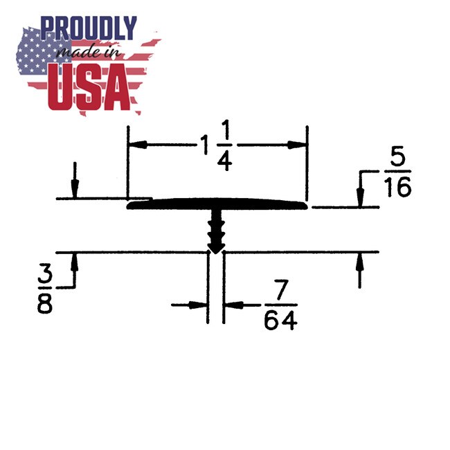 1-1/4in Flexible Polyethylene | Center Barb Tee Moulding