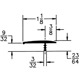 1-1/8in Flexible Polyethylene | OffsetBarb Tee Moulding