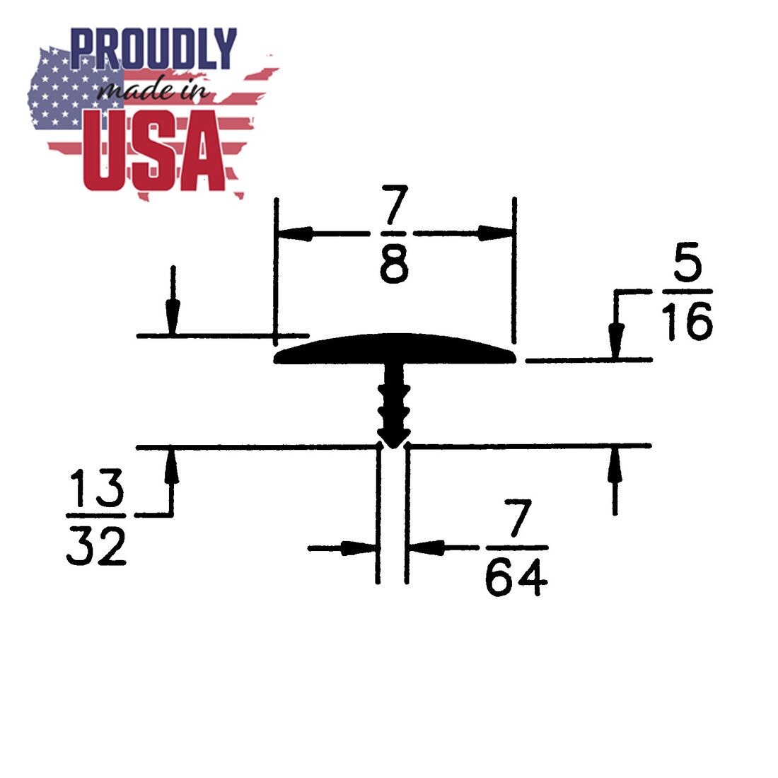 7/8in Flexible Polyethylene | Center Barb Tee Moulding