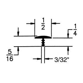 1/2in Flexible Polyethylene | Center Barb Tee Moulding