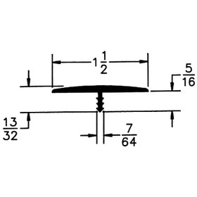 1-1/2in Flexible Polyethylene | Center Barb Tee Moulding