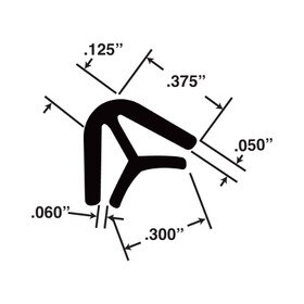 1/16in Clear Styrolux | 90 Degree Outside Corner Channel