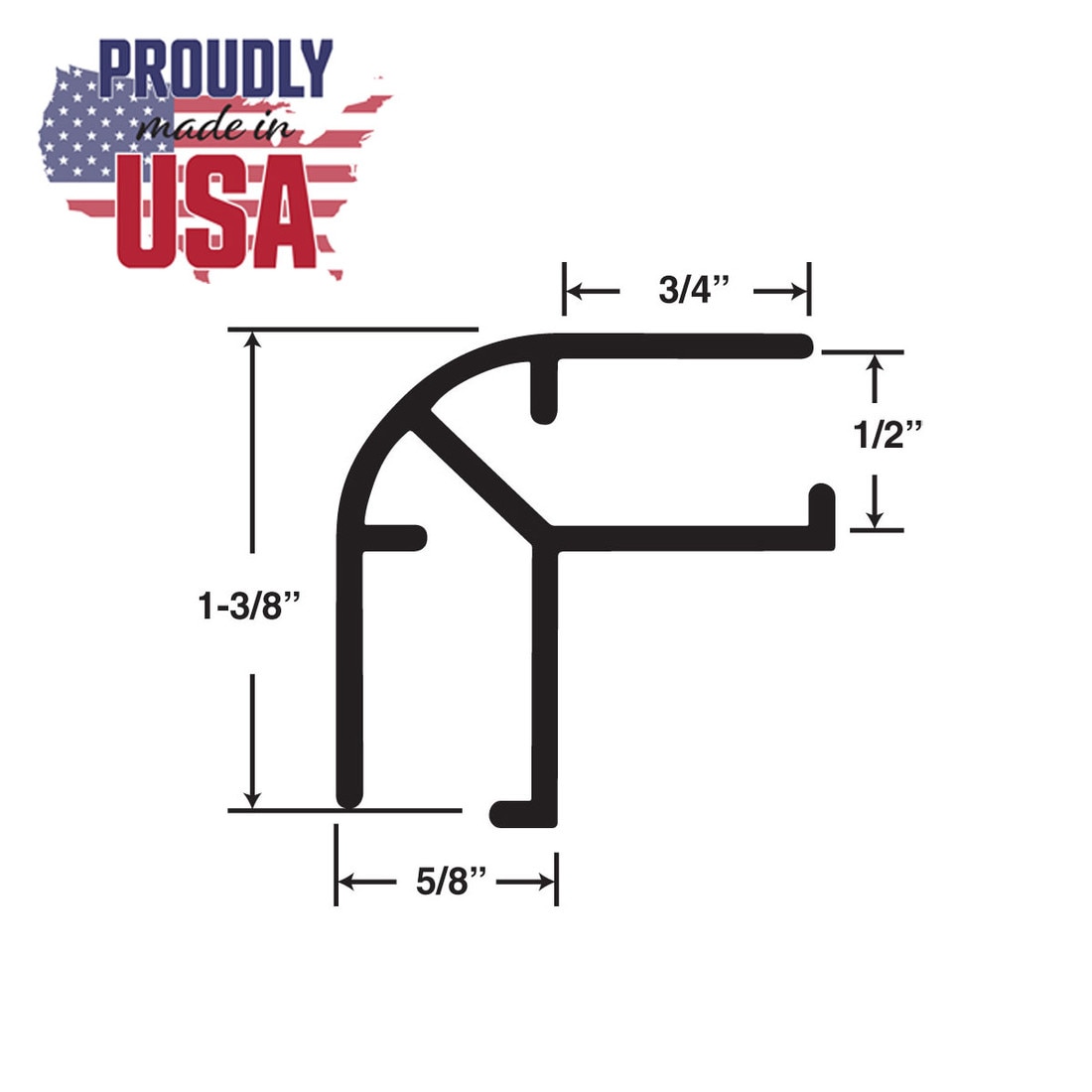 1/2in Styrene | 90 Degree Outside Corner Channel