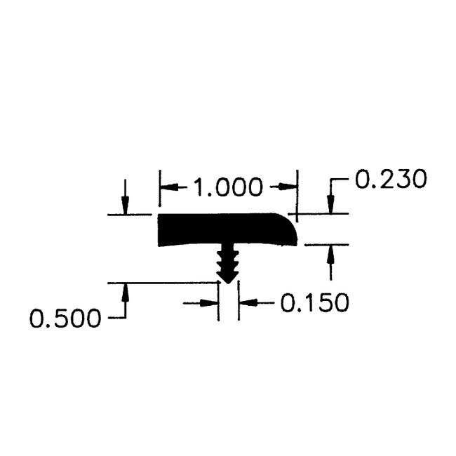 Plastic Bumper Moulding 1in 110100