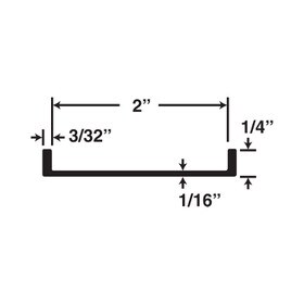 2in | Rigid Styrene | U Channel Moulding