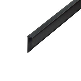 1/8in Black ABS | Cap Moulding | 8ft Length