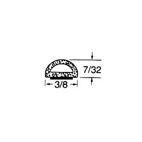 3/8in Half Round Sponge Rubber | Dust Seal With Adhesive