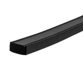 1/2in Black Rectangular Sponge Rubber | Dust Seal With Adhesive | 100ft Coil