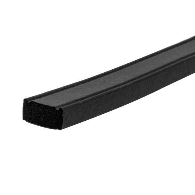 1/2in Black Rectangular Sponge Rubber | Dust Seal With Adhesive | 100ft Coil