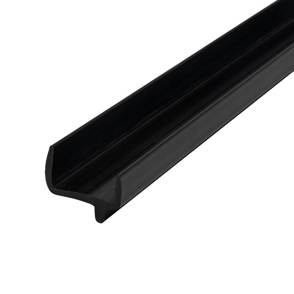 Black Rigid PVC | File Folder Holder Rail Fits 5/8in Board