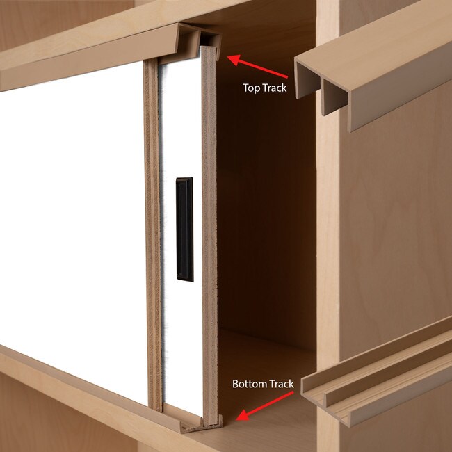 Sliding Door Track for 1/2in W Panels | Sold As Upper Track, Lower Track and As Set