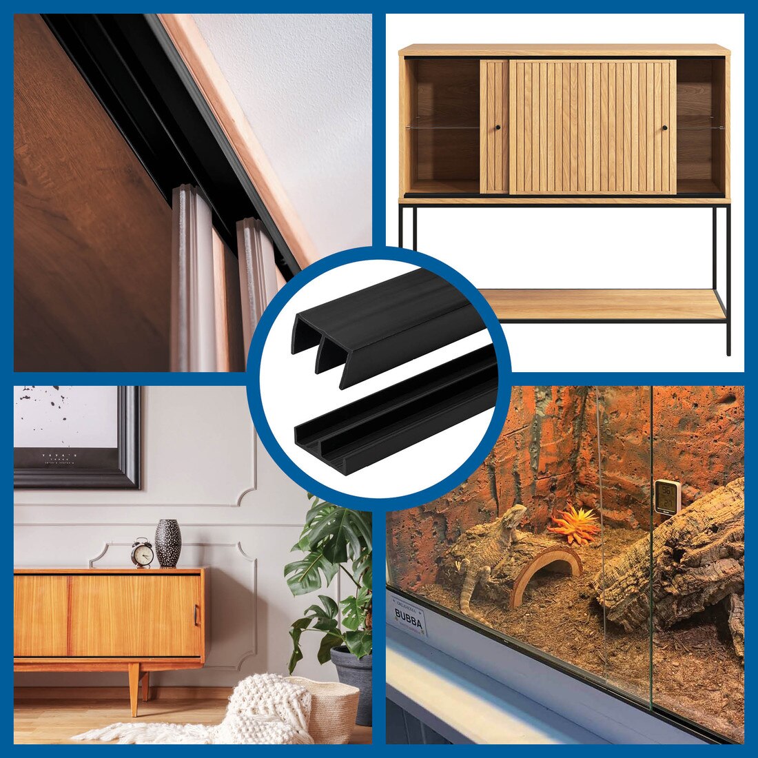 Upper And Lower Siding Door Track