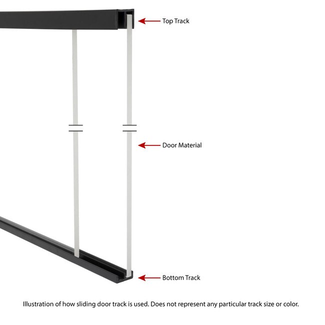 Sliding Door Track for 1/4in W Panels | Sold As Upper Track, Lower Track and As Set