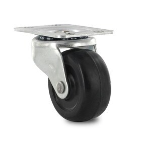 Black Soft Rubber Swivel 100 Series Industrial Caster
