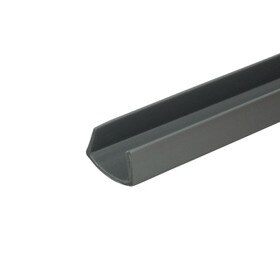 1/2in | Silver Rigid PVC | U Channel Moulding | 12ft Length