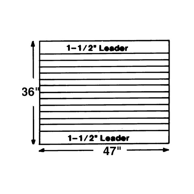 36" High x 47" Wide hickory Tambour Garage Door