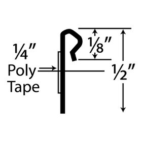 1/64in Clear PVC | Cap Moulding | 12-CL Series
