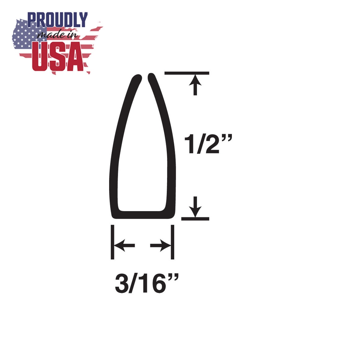 1/8in | Rigid Styrene | Clamp Moulding | 130 Series