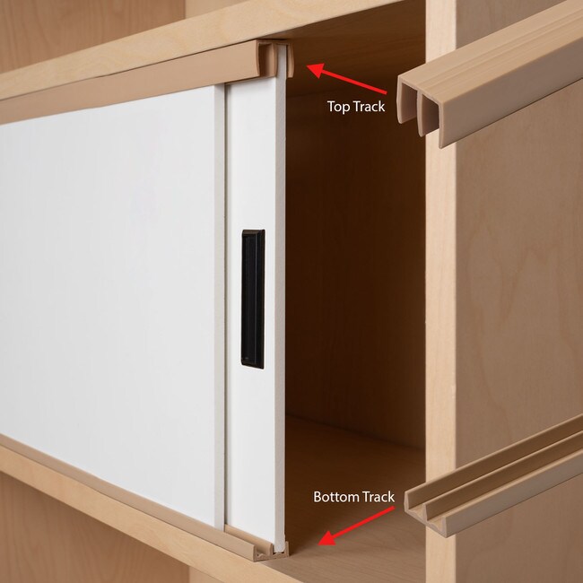 Sliding Door Track for 1/4in W Panels | Sold As Upper Track, Lower Track and As Set