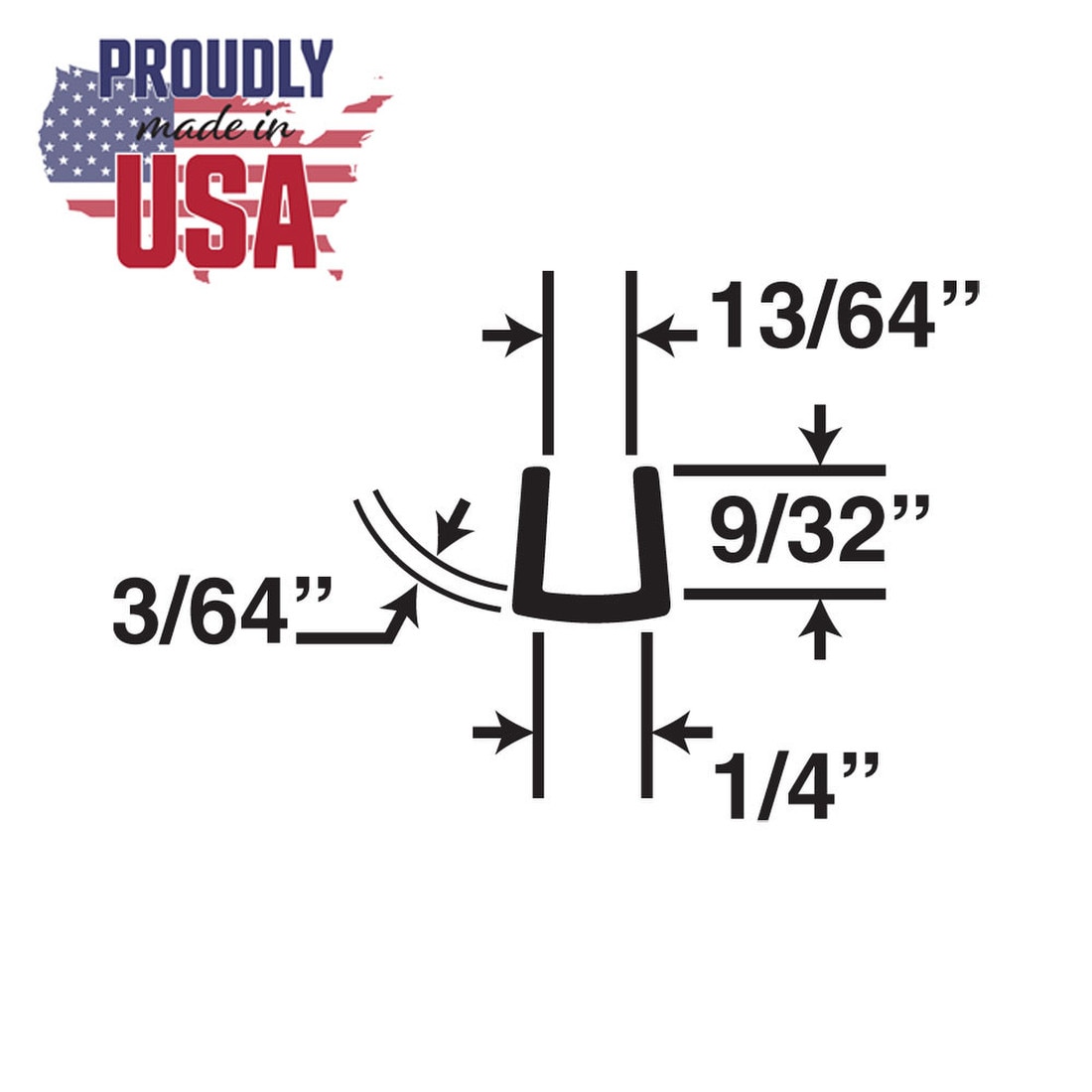 1/4in | Rigid Styrene | U Channel Moulding | 141 Series