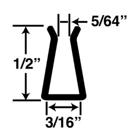 3/16in | Rigid Styrolux | U Channel Moulding