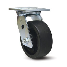Black Swivel Heavy Duty Institutional Caster | 3-7/8in x 4-1/2in Top Plate