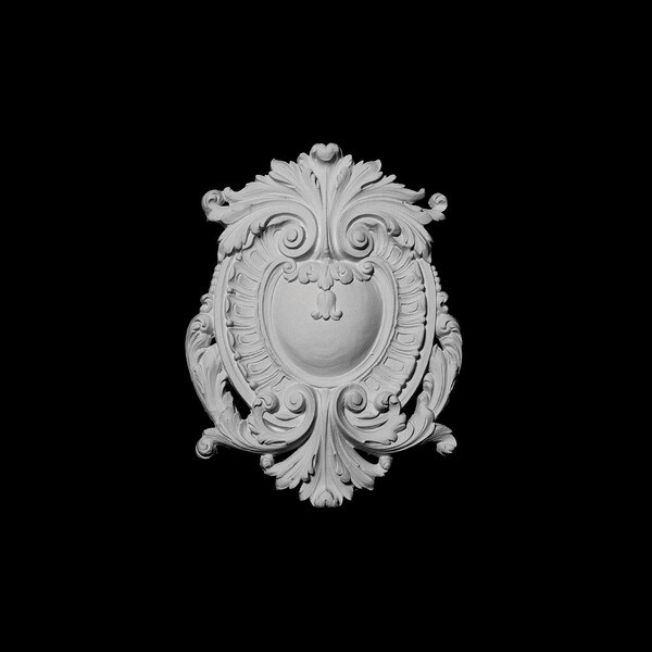 10-1/2" Wide x 14-1/4" High Unfinished Polymer Resin Center Applique