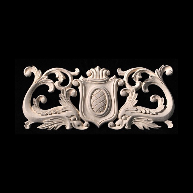12-1/4" Wide x 5" High Unfinished Polymer Resin Center Applique