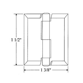 1 3/8" X 1 1/2" Clear Acrylic Hinge