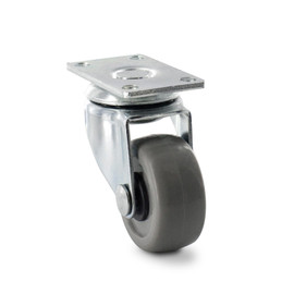 1-1/2in Dia | Grey Swivel Imported Single Wheel Series Industrial Caster