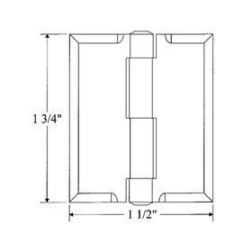 1 1/2" X 1 3/4" Clear Acrylic Hinge