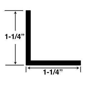 1-1/4in x 1-1/4in x 7/64in (.100in) Thick | Clear Butyrate Even Leg | 90° Angle Moulding