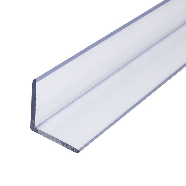 Clear Plastic Angle Trim 11/4in x 11/4in x 7/64in (.100in) Thick