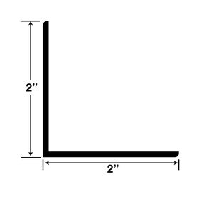 2in x 2in x 3/32in (.095in) Thick | Clear Butyrate Even Leg | 90° Angle Moulding
