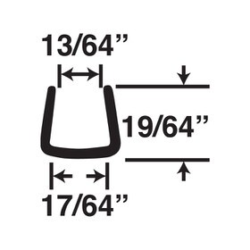 1/4in | Clear Butyrate U Channel Moulding | 1830-CL Series