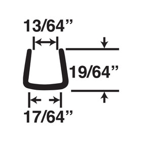 1/4in | Clear Butyrate U Channel Moulding | 1830-CL Series