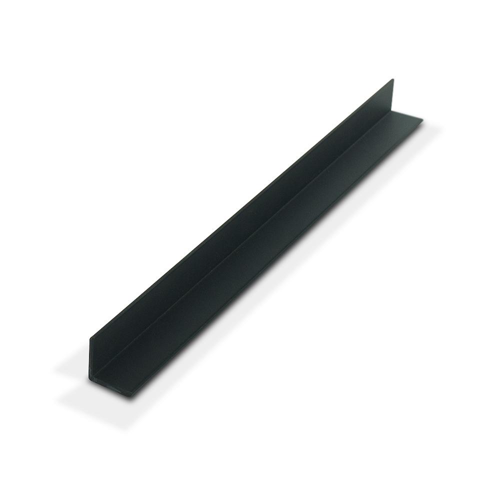 1934-Bk Black 5/8″ x 5/8″ Styrene Plastic Even Leg Angle Moulding