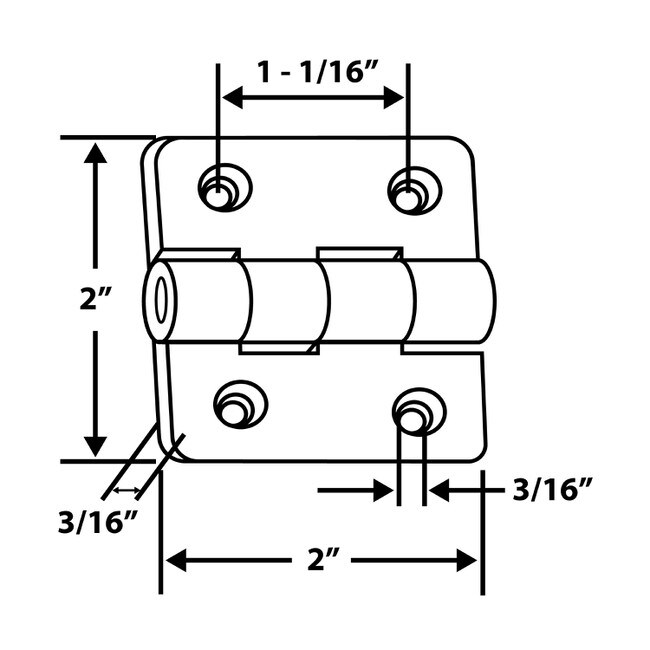 2inx 2in | Plastic Hinge