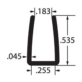 1/4in | Clear Butyrate U Channel Moulding | 2014-CL Series