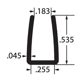 1/4in | Clear Butyrate U Channel Moulding | 2014-CL Series