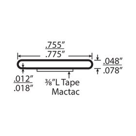3/4in | Clear Butyrate Anti-Tampering Tube | Ticket Moulding | with Adhesive Moulding