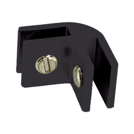 2-Way | 90 Degree | Panel Connector | Black Finish Aluminum | Fits 3/16in to 1/4in Panels