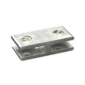 2-Way 180 Degree Chrome Finish Polished Aluminum Furniture and Display Connector for 3/16" - 1/4" Panels